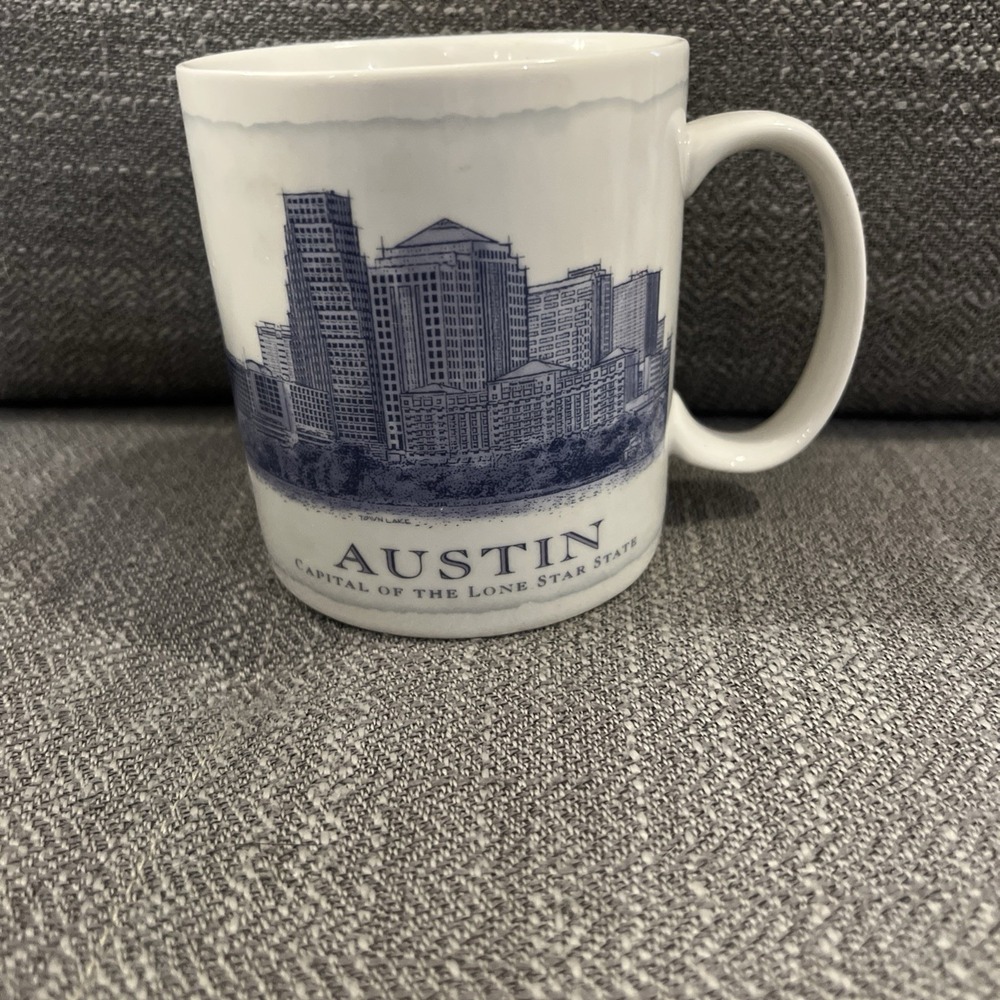 STARBUCKS 2008 AUSTIN CAPITAL OF THE TEXAS THE LONE STAR STATE 18 OZ MUG SKYLINE